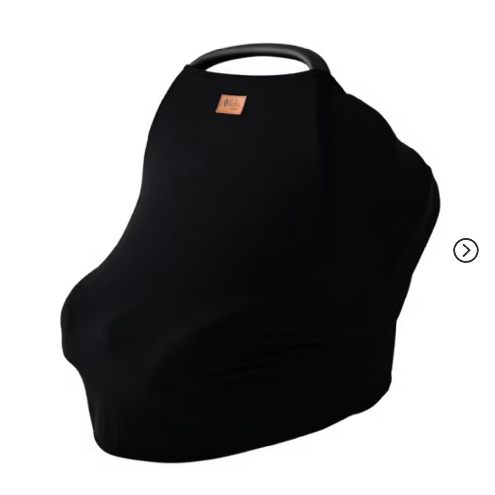 Black Car Seat Cover with Ribbon Pouch